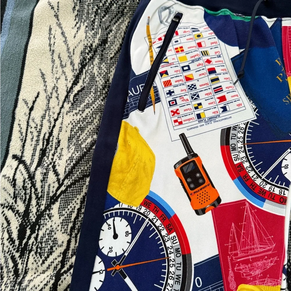 Polo Ralph Lauren Double-Knit Yacht Challenge Nautical Polo Sport Graphic Jogger